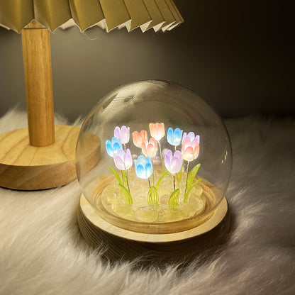 DIY Tulip Bouquet Ornament, Creative DIY Night Light, DIY Material Kit Tulip Ambient Light, Desktop Ornament, Gift for Her