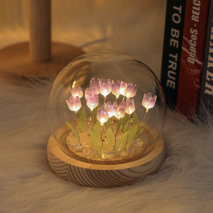 DIY Tulip Bouquet Ornament, Creative DIY Night Light, DIY Material Kit Tulip Ambient Light, Desktop Ornament, Gift for Her