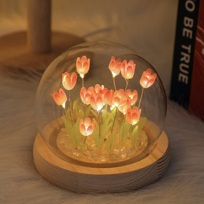 DIY Tulip Bouquet Ornament, Creative DIY Night Light, DIY Material Kit Tulip Ambient Light, Desktop Ornament, Gift for Her