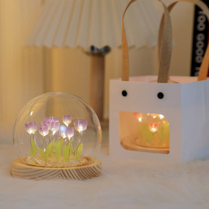 DIY Tulip Bouquet Ornament, Creative DIY Night Light, DIY Material Kit Tulip Ambient Light, Desktop Ornament, Gift for Her