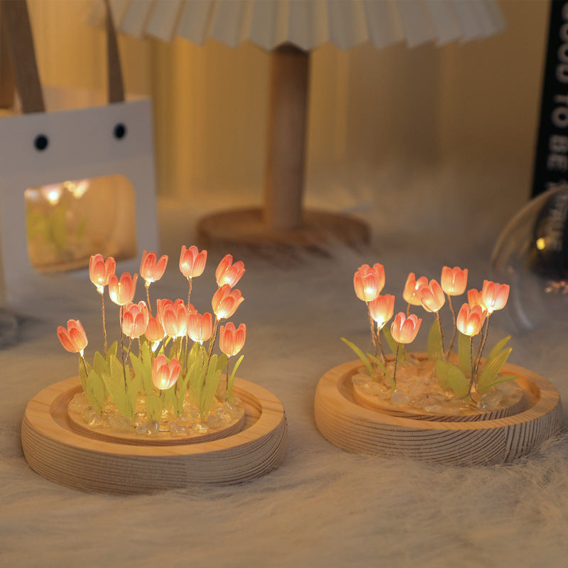 DIY Tulip Bouquet Ornament, Creative DIY Night Light, DIY Material Kit Tulip Ambient Light, Desktop Ornament, Gift for Her